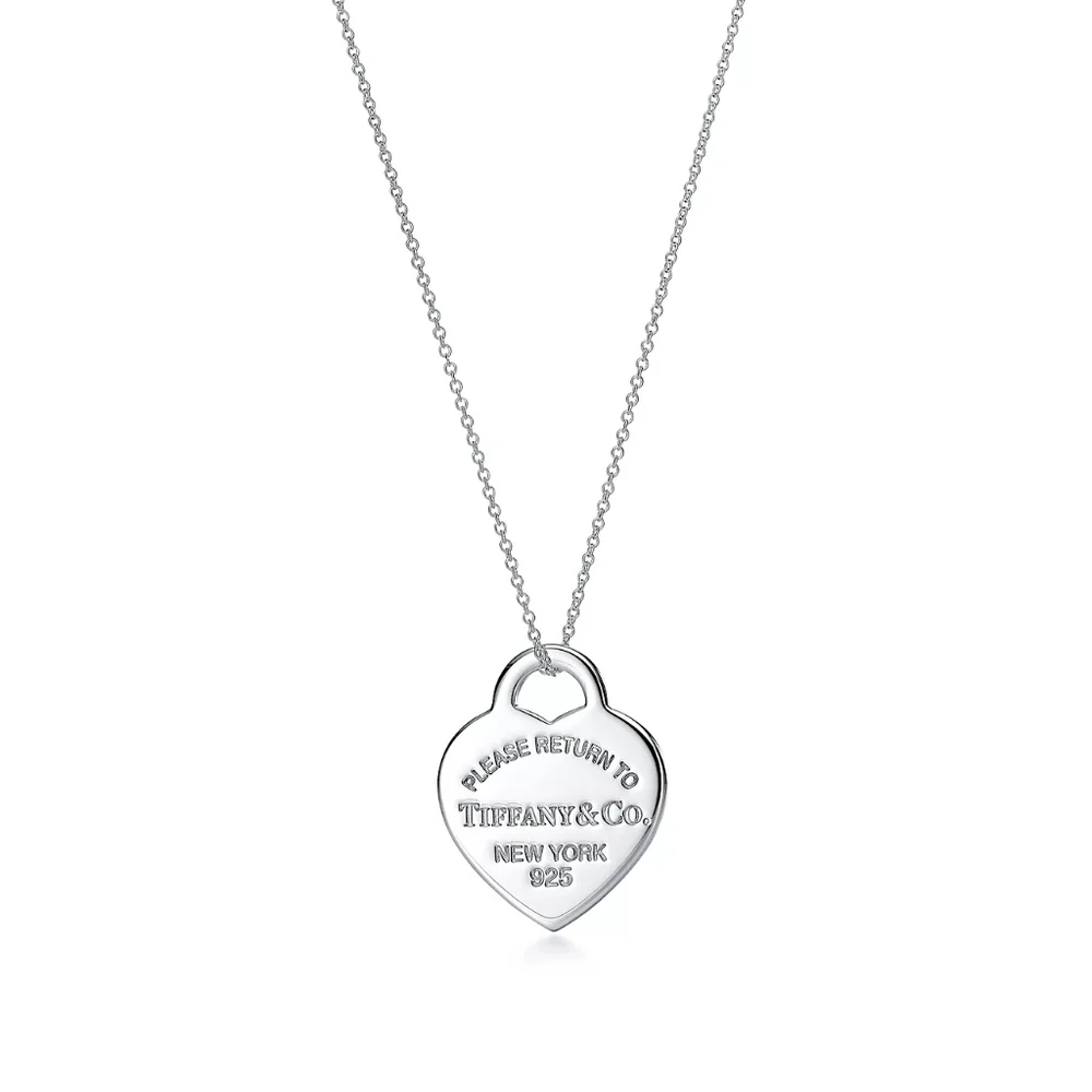 Authentic Return to Tiffany Heart tag pendant with chain - Picture 1 of 9